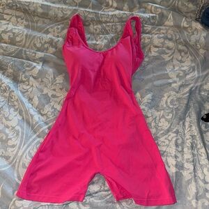 Pink workout romper